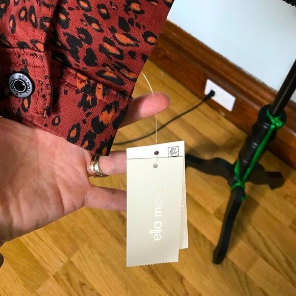 NWT Cute Ella Moss Animal Print Jean Jacket - Picture 14 of 16